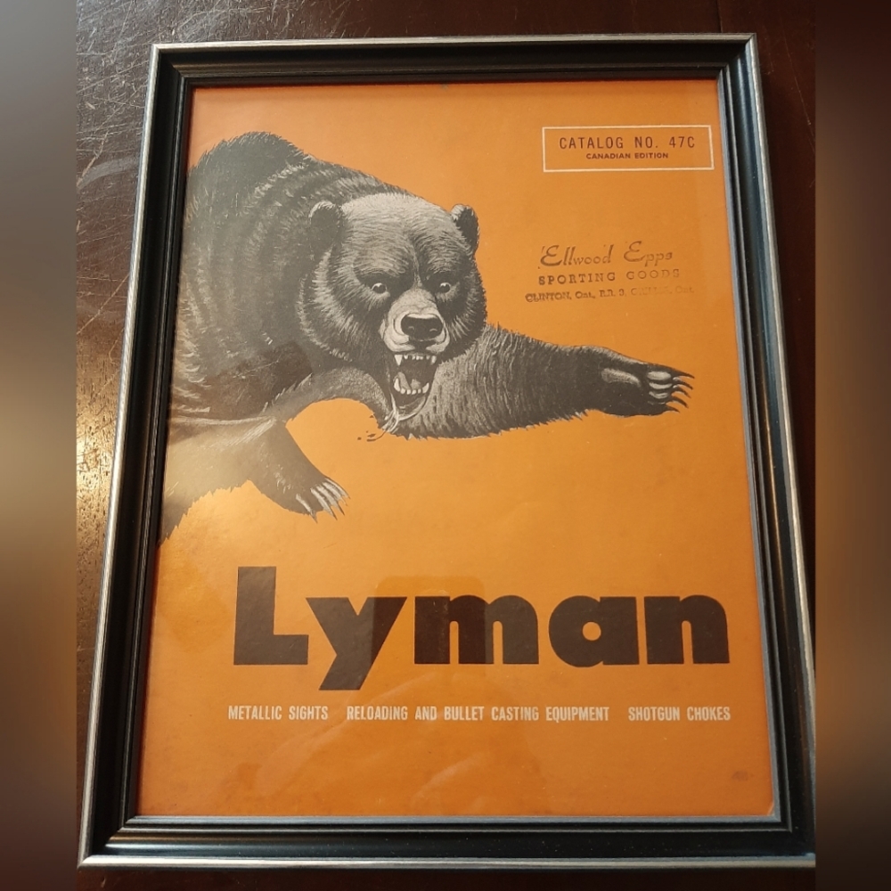 1966 Lyman Hunting catalog 16 pages framed